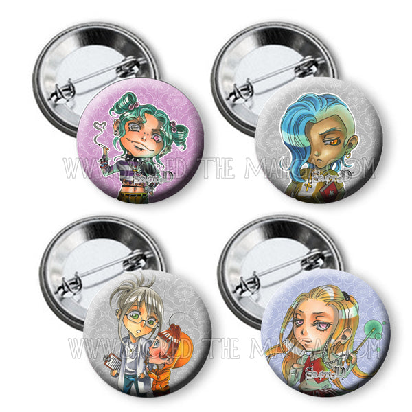 SACRED Chibi Button Pack 2