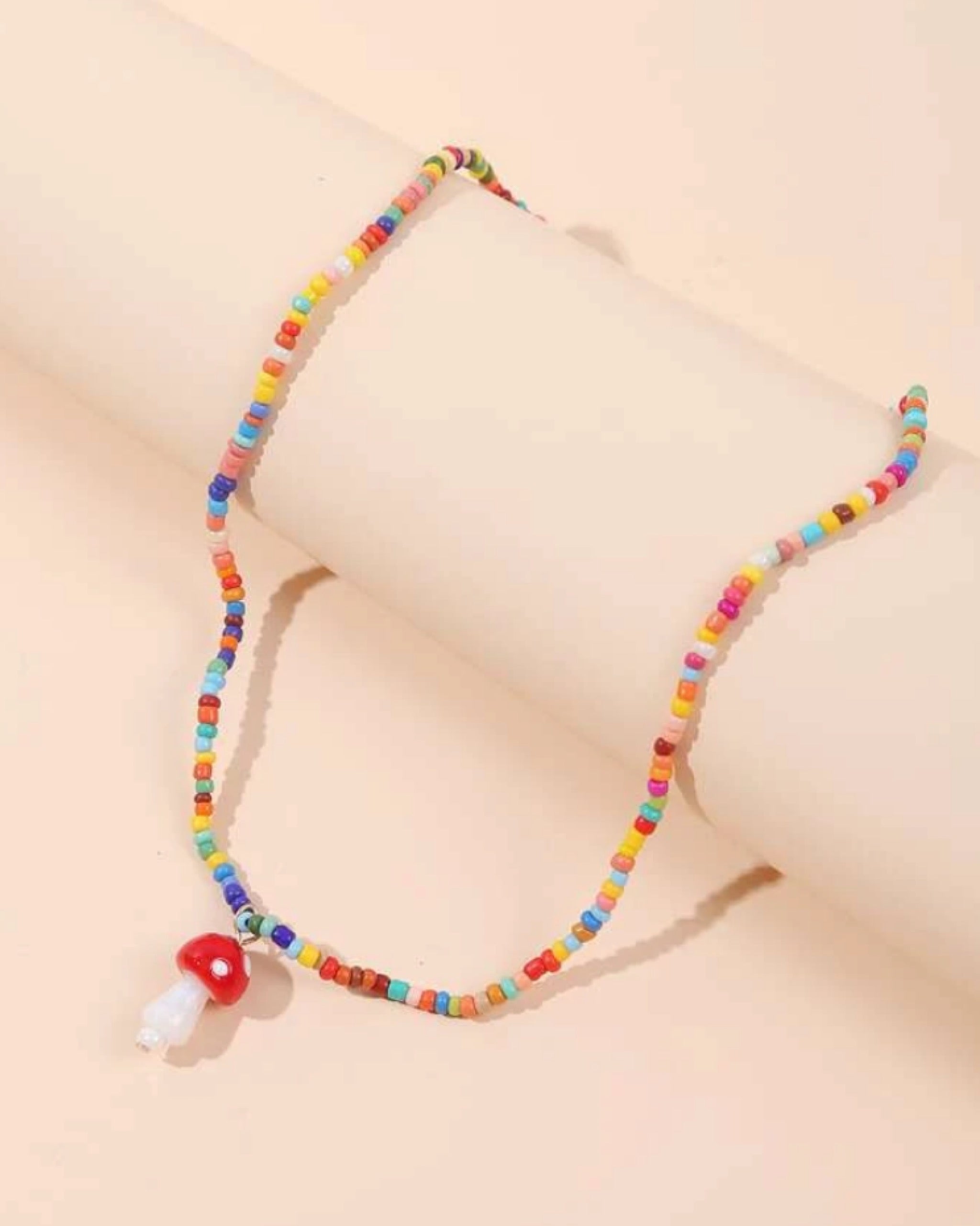 Multicolor Beads Necklace Mushroom Pendant Necklace Ladies Jewelry Gifts |  Fruugo SA